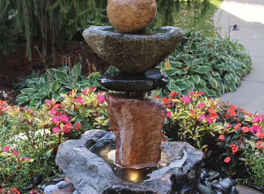 Custom Stone Fountains Add Focal Point to Gardens