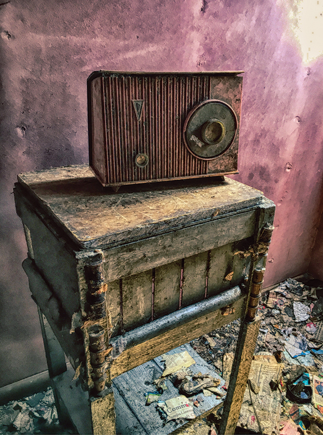 Vintage Radio in Abandoned Space