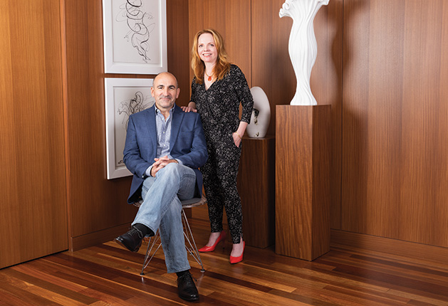 Fernando Peña, M.D., and Julie Thompson, M.D., founders of Julieta Shoes