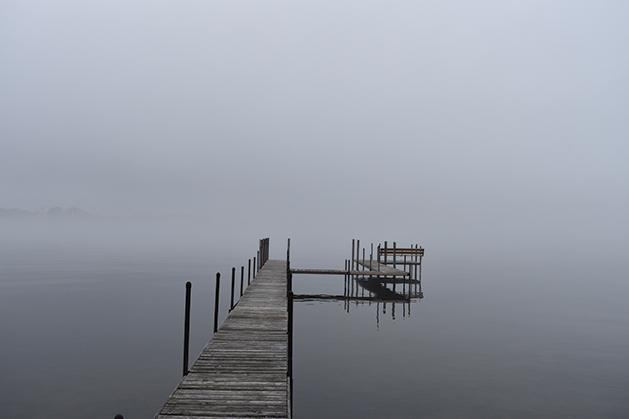 Foggy Dock on Crystal Bay