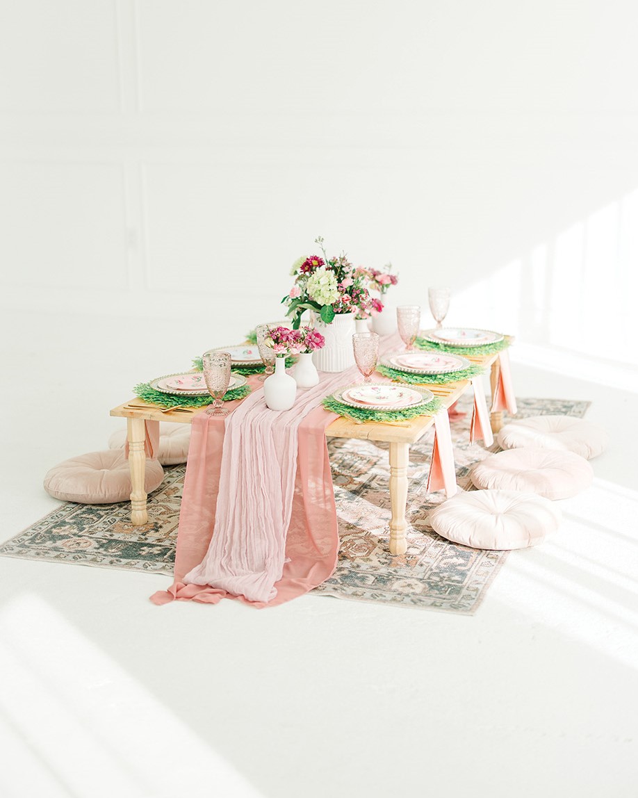 Styled Pink Luxury Picnic