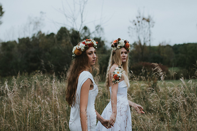 Two women model florals by Rebel Girl Floral