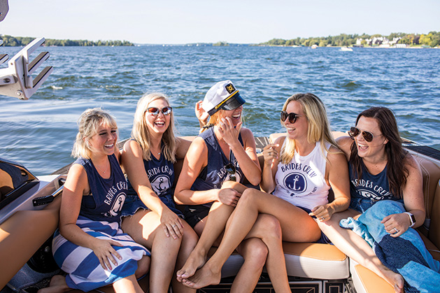 Women Enjoying a Boat Ride