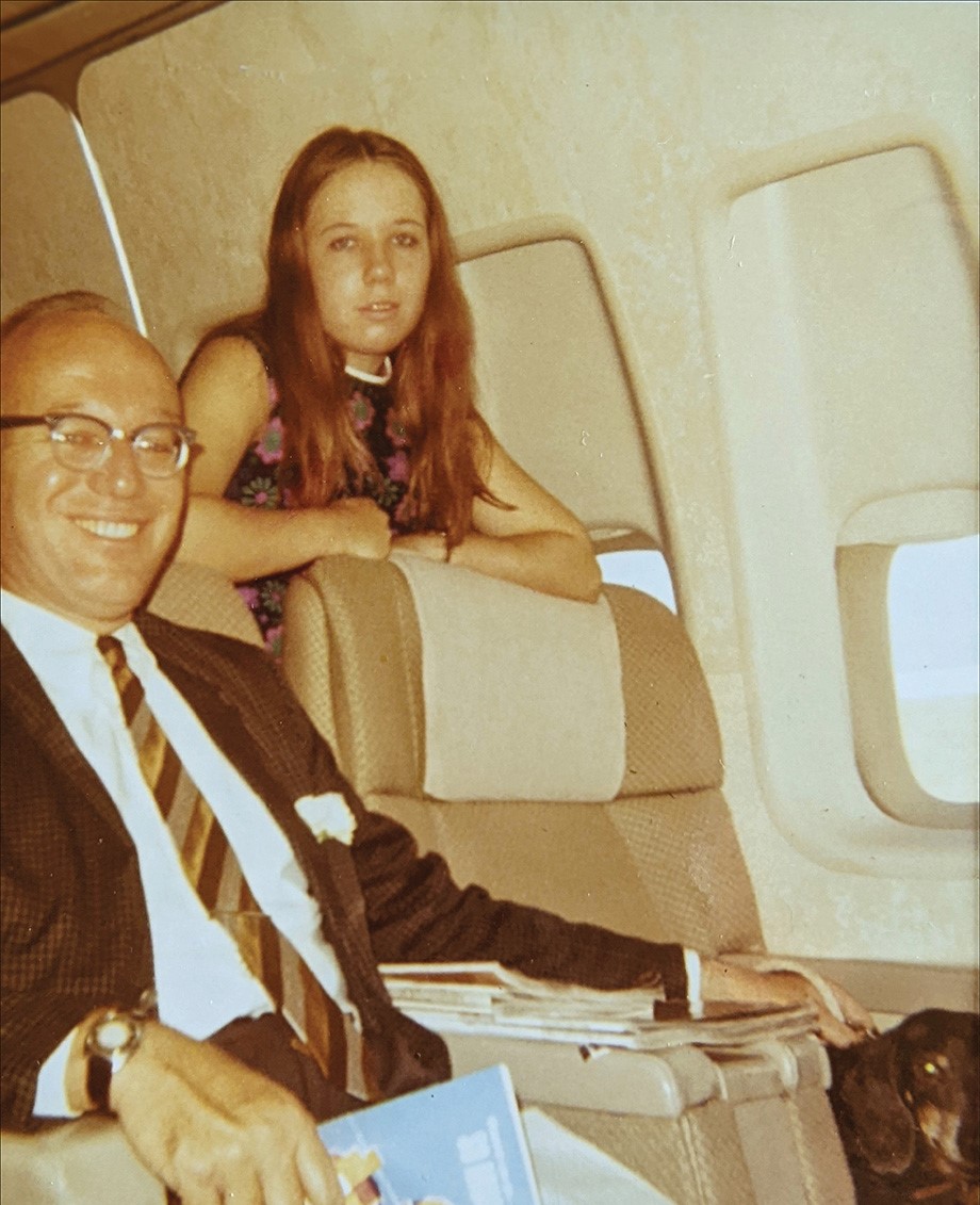 Kingston Fletcher and Alison Fletcher return to the U.S. in 1970 on one of the earliest flights of a Jumbo Jet. 