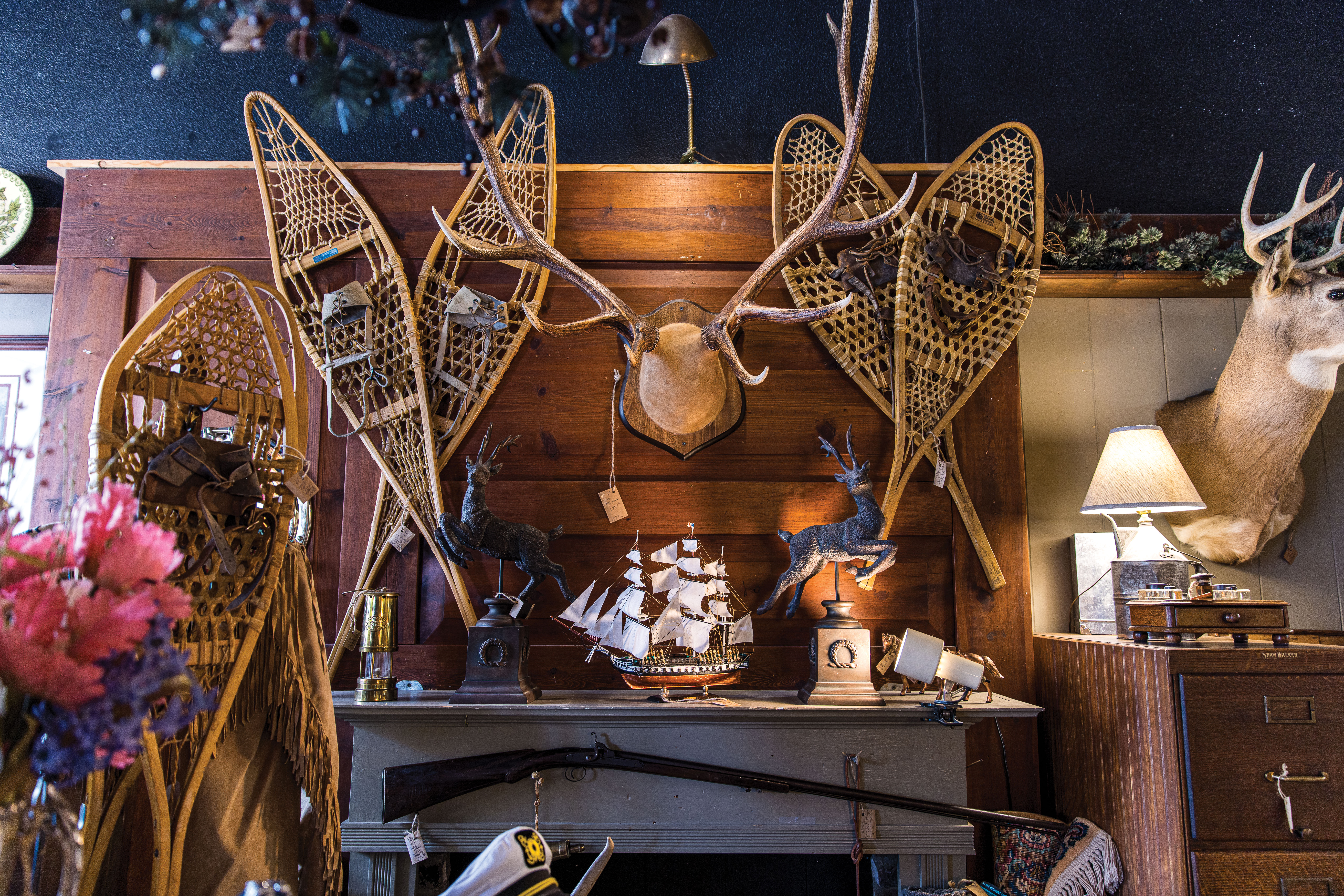 Hobbiests and sportsmen will find nods to their crafts and adventures at Look in Antiques.