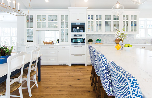 Blue and White Themed Kitchen