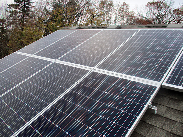 Solar panels on a Lake Minnetonka home made and installed by All Energy Solar.