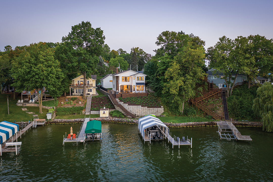View of the Walsko House from the waters of Lake Minnetonka.