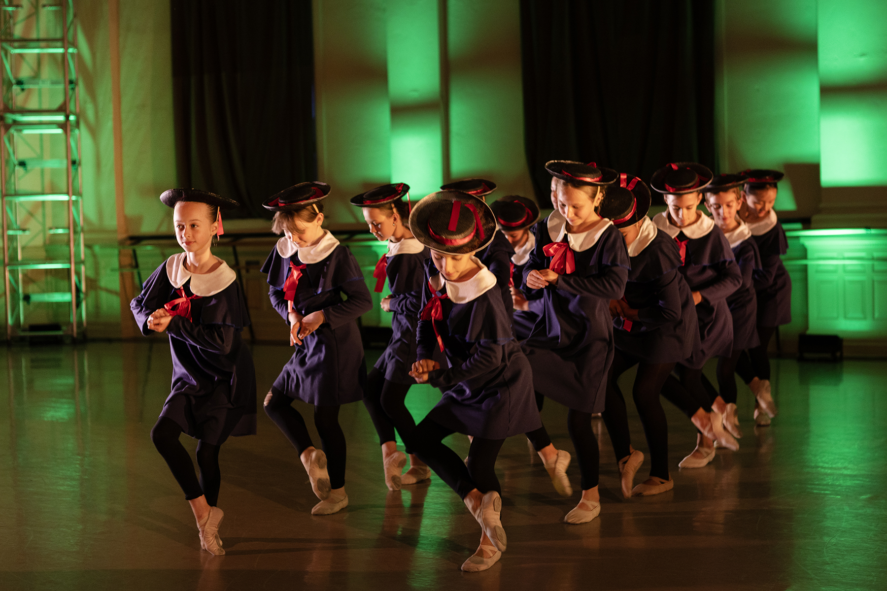Madison Skapyak (front left) performs in Minnesota Dance Theatre's "Act I: Emergence" in the Fall 2023.
