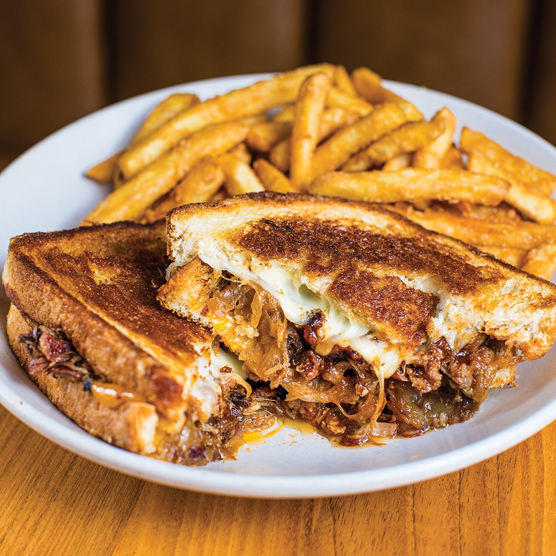 The Brisket Grilled Cheese from Duke’s on 7 is a must.