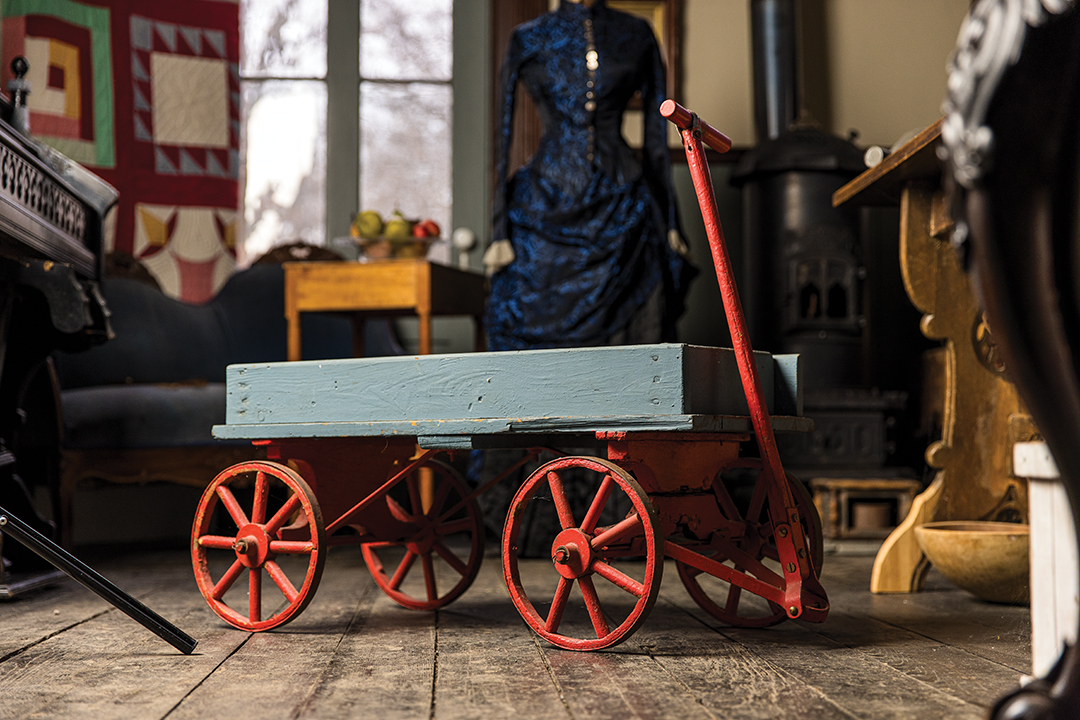 A childhood wagon, circa 1889–1890, that belonged to Dana Frear, who was Minnetonka’s first town historian, was donated to the Minnetonka Historical Society by Chuck Kloster in 2022.