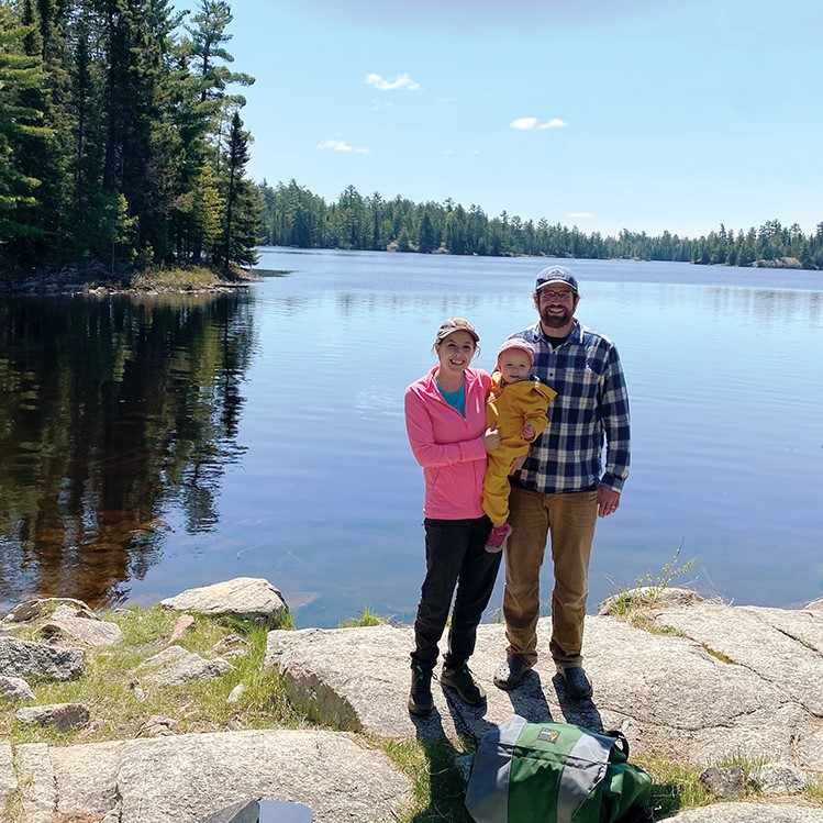Christine and Mike Nelson with daughter, Annika, enjoy the Boundary Waters Canoe Area Wilderness. The couple parlayed their love of the outdoors into a business with a philanthropic heart.