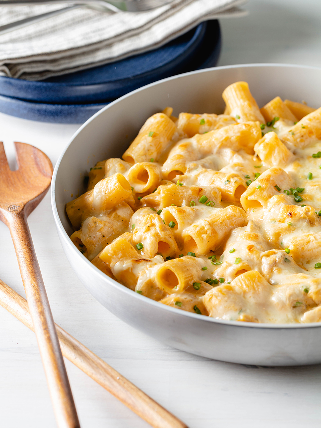 Baked Buffalo Chicken Pasta Skillet