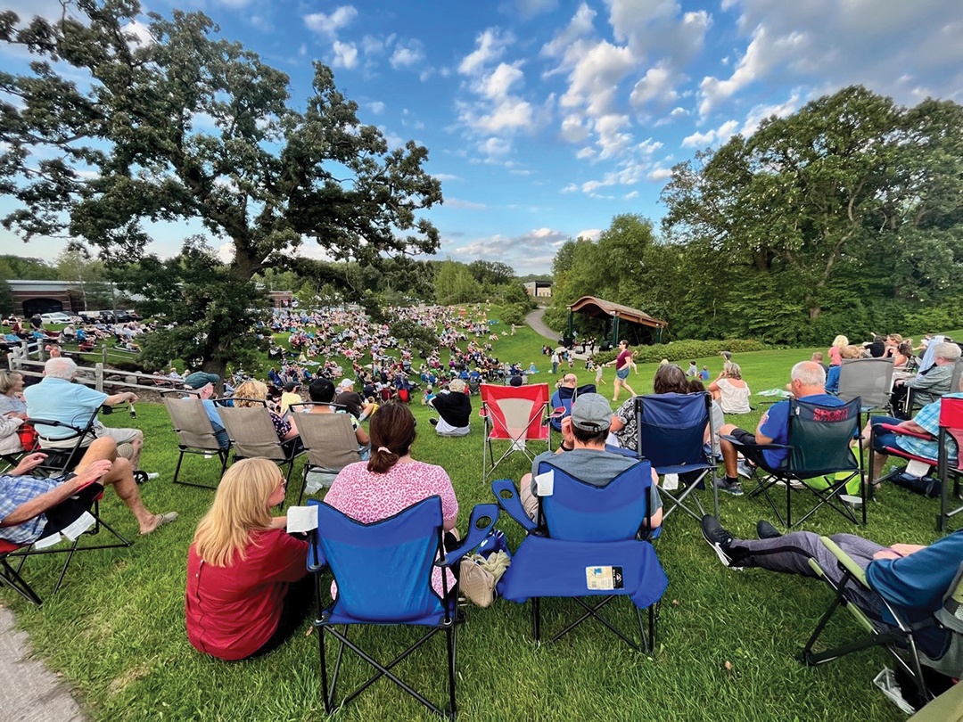 Remember to bring a blanket or a chair for easy listening during the Entertainment in the Park series.