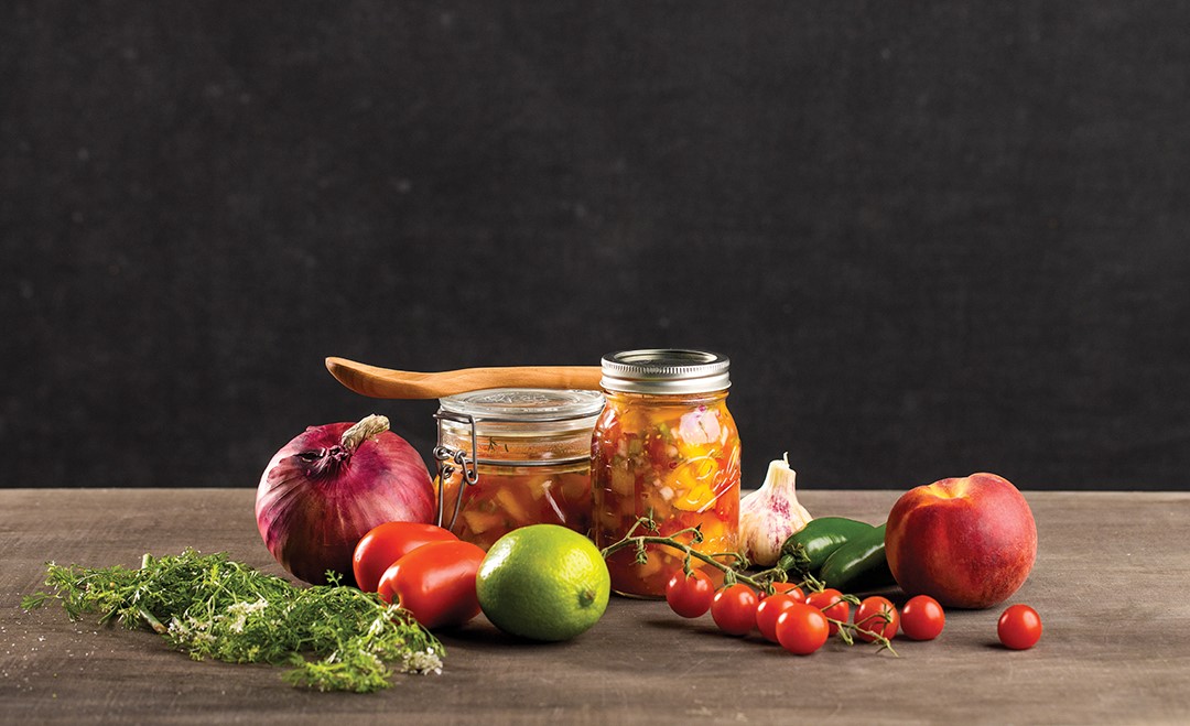 Fermented Peach and Tomato Salsa brings garden and market flavors together in a most wonderfully delicious way.