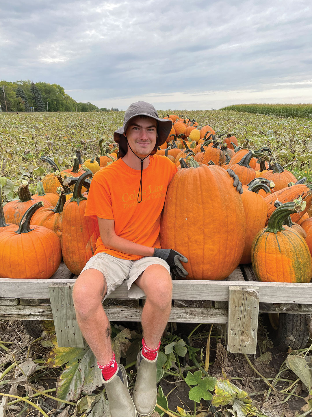 If it’s pumpkin season, Quinn Schomburg has a lot to do!