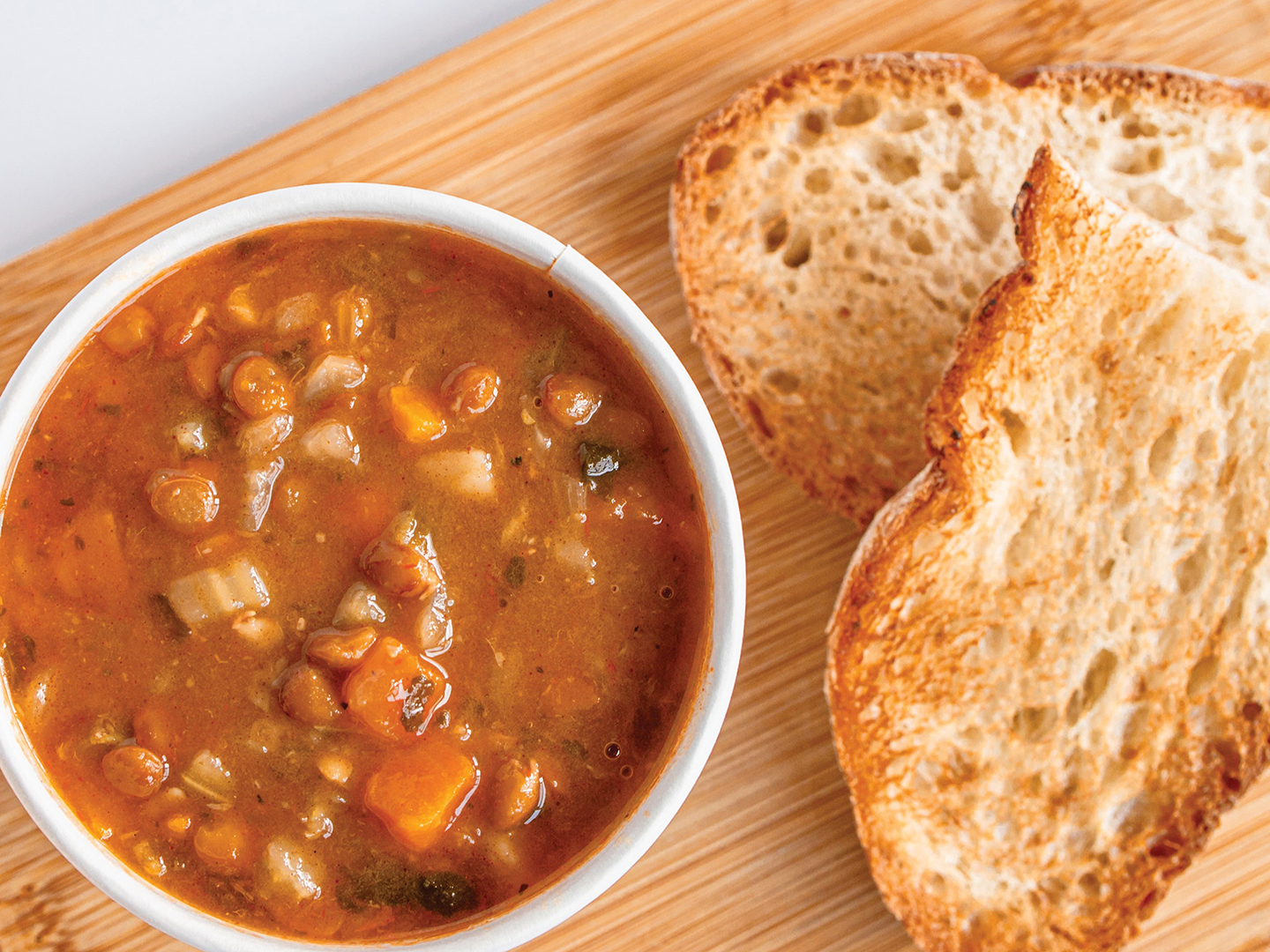 Soups are made daily, so the recipes change every day.