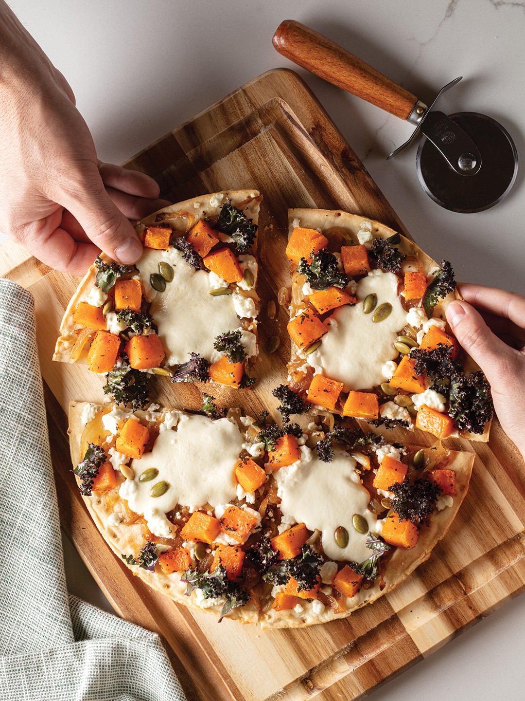 Spooky Squash & Goat Cheese Pizza