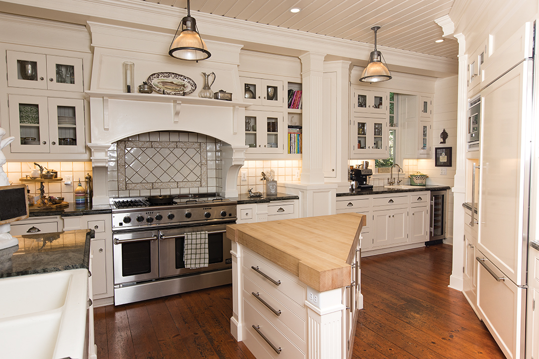 Built-in features are tucked in and around the Gartner home, and the kitchen area hosts some unique spaces, which serve to elevate the charm factor.