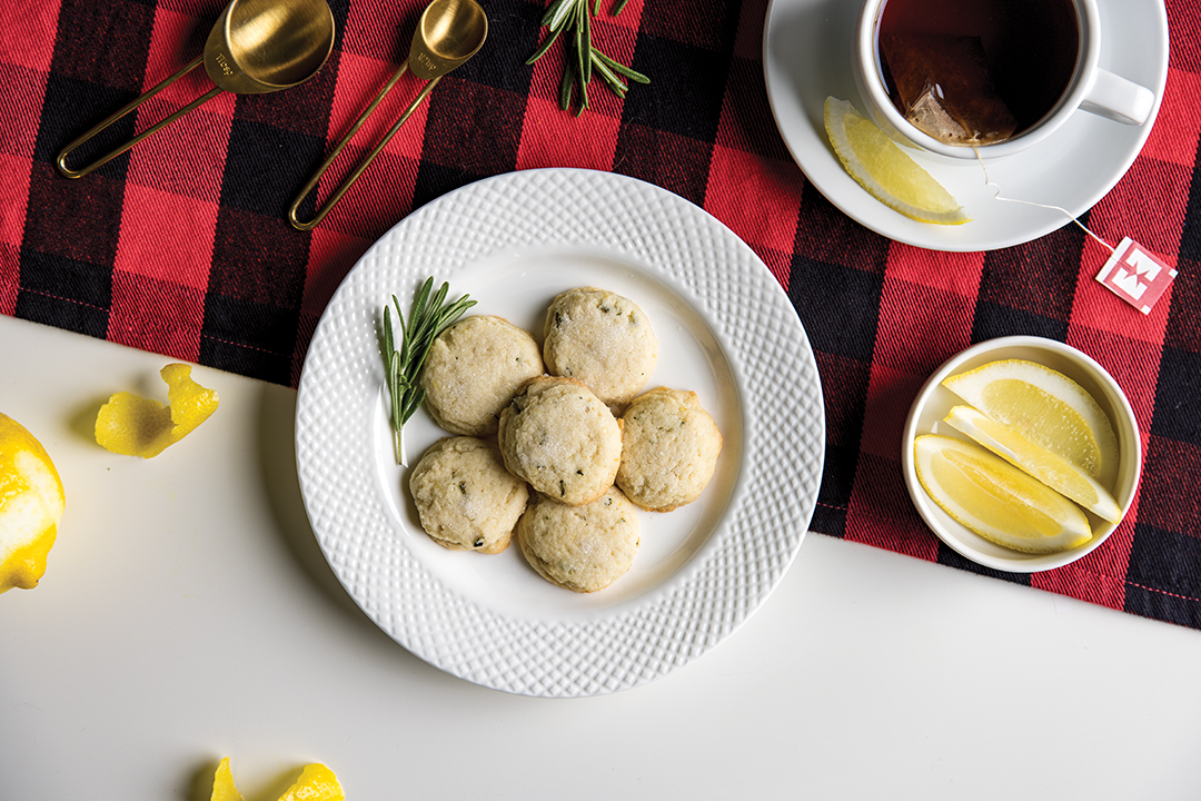 Lemon Rosemary Shortbread Cookies