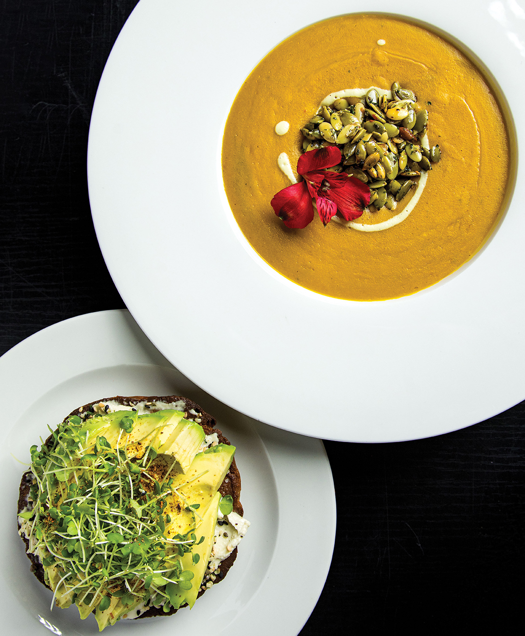 Kombucha Squash Soup and Avocado S.Cookie 