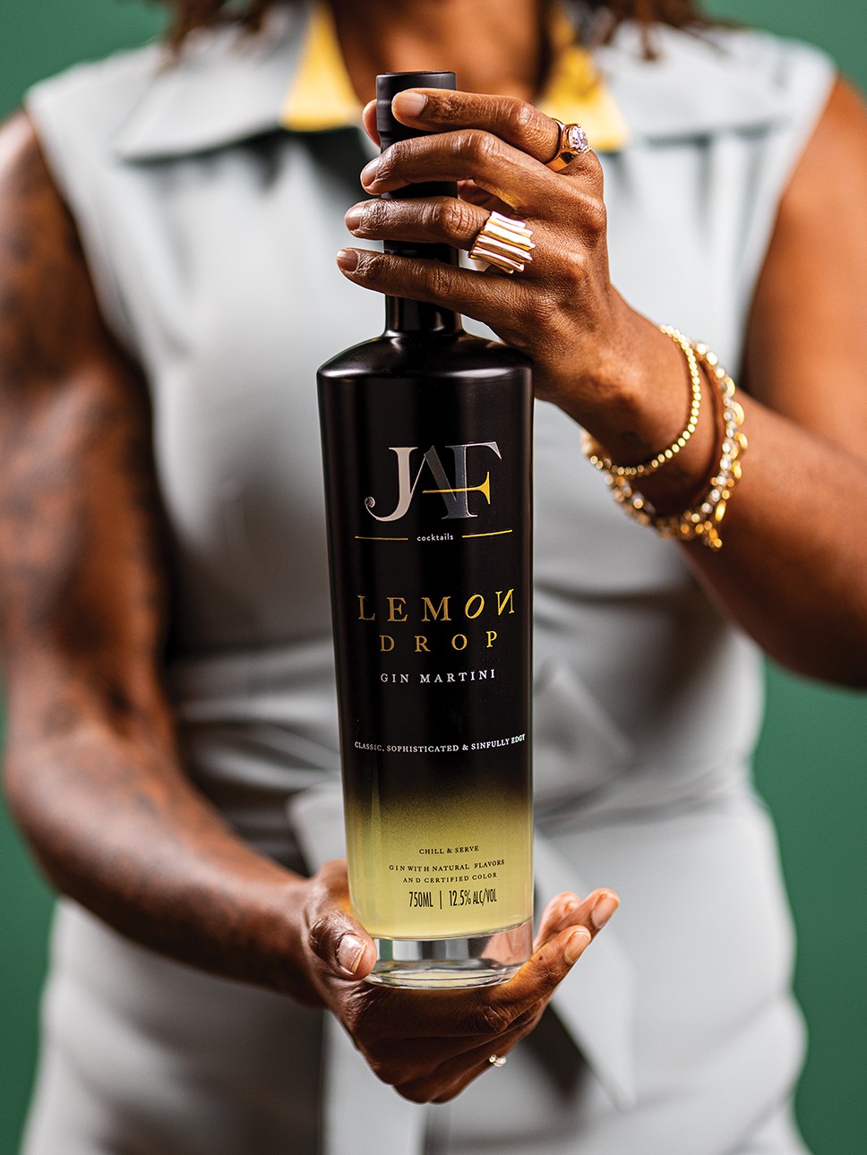Alexa Fitzpatrick holding Jayded AF Bottle
