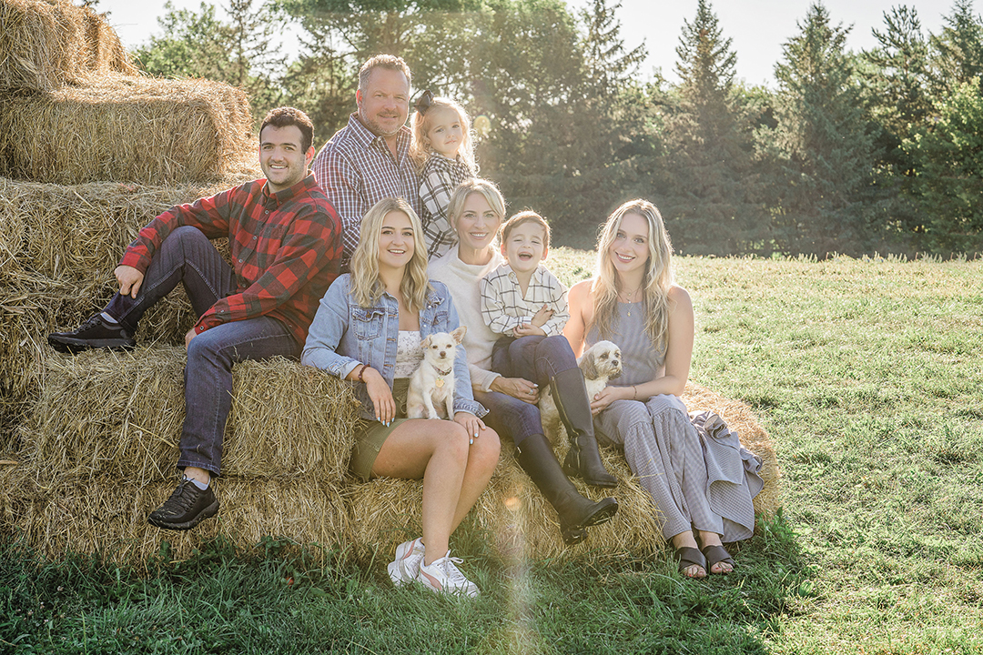 Esther and Frank Weigel, photographed with their children, have reimagined and reinvigorated what is now Everly Farms. Even more additions are coming this summer!