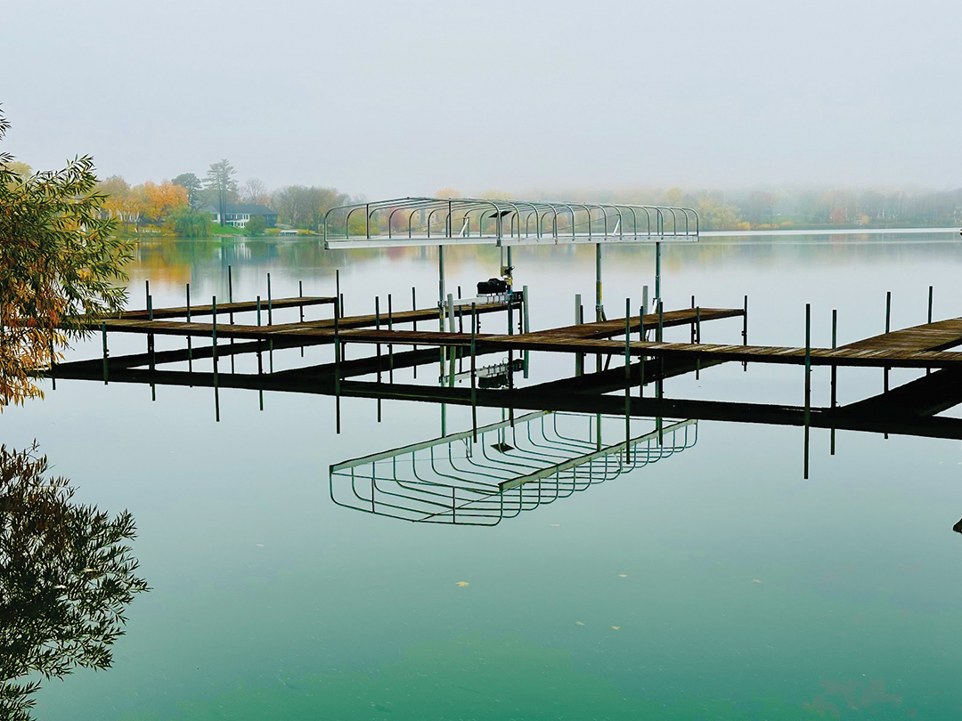 Boat docks at Long Lake.
