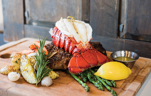 Lobster tail and sides from Bait & Hook.