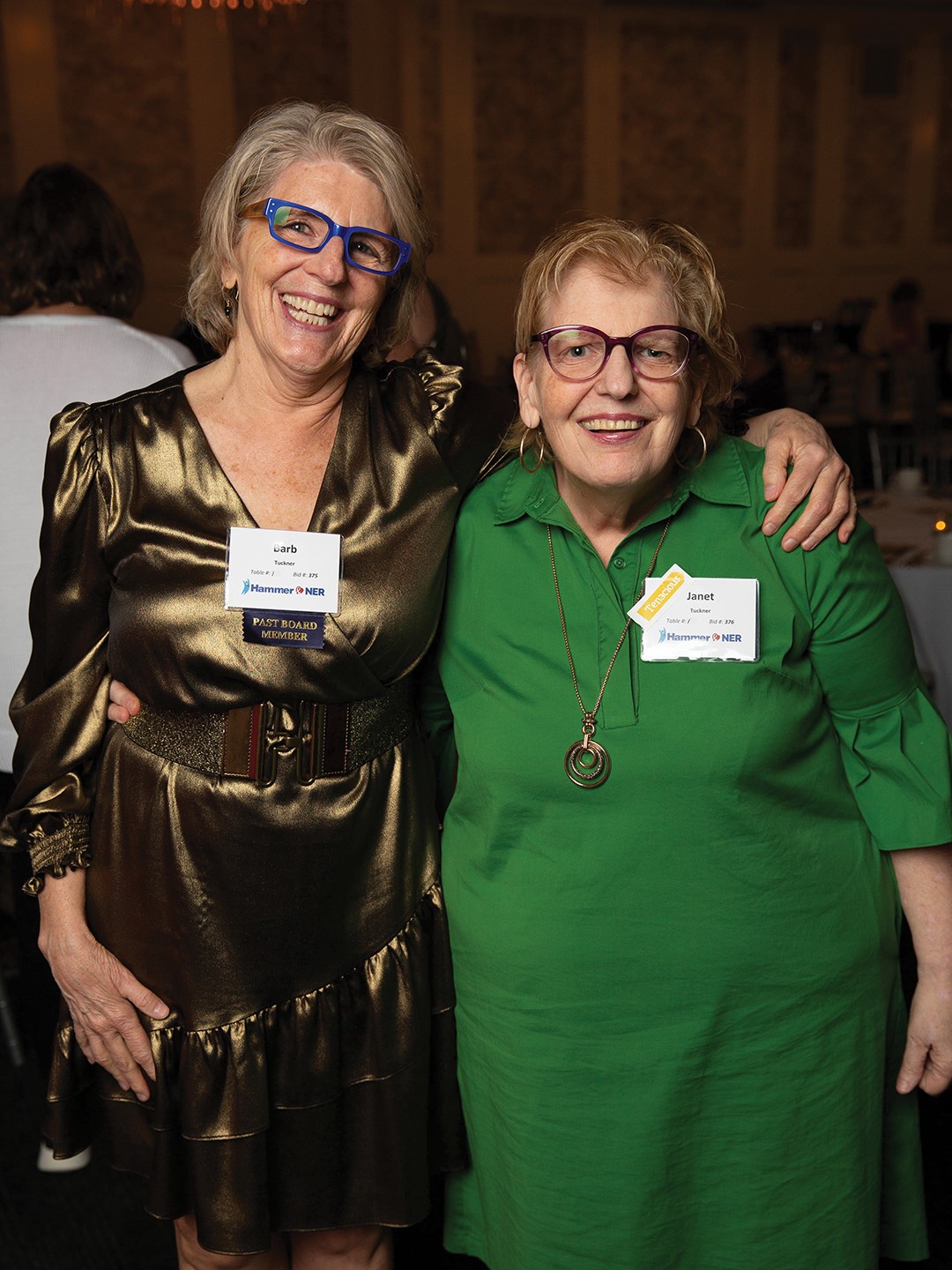 Two women at the Hammer & NER Reach
for Ralph Fundraiser