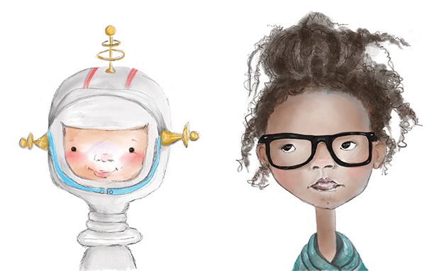 Two of Wendy Shragg's Playground Kids creations.