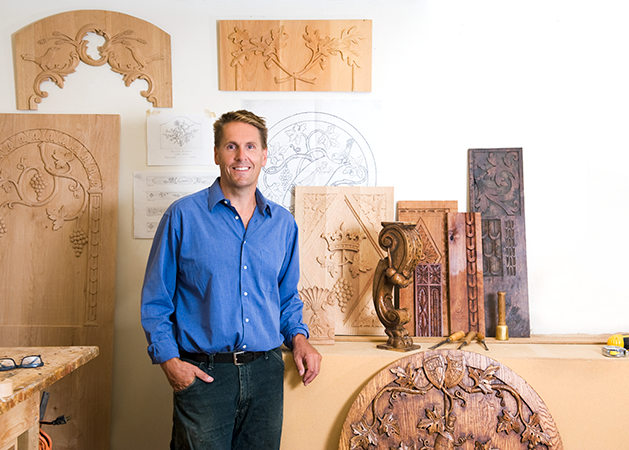 Erik Wyckoff does French provincial, Italian Renaissance and Spanish mission-style wood carving. 