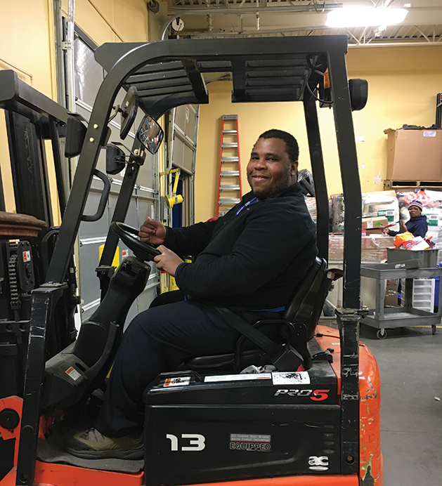 Torrance earned his forklift license with the support of Reach for Resources.