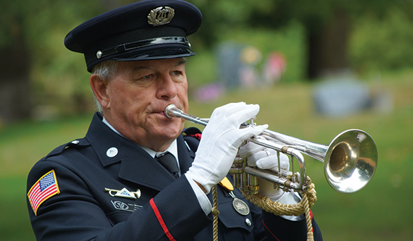 Volunteer Bugler Helps Honor Veterans