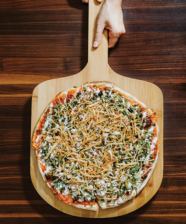 A pizza from Station Pizzeria.