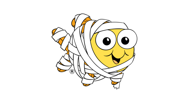 Goldfish Swim School Bubbles Mascot in Costume