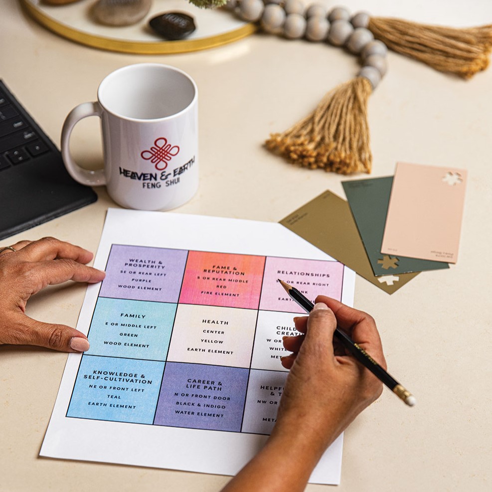 The bagua map shows which areas of a home influence various aspects of life, including health, relationships and wealth.