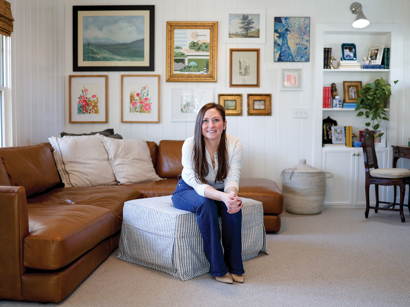 Andrea Soule in her living room