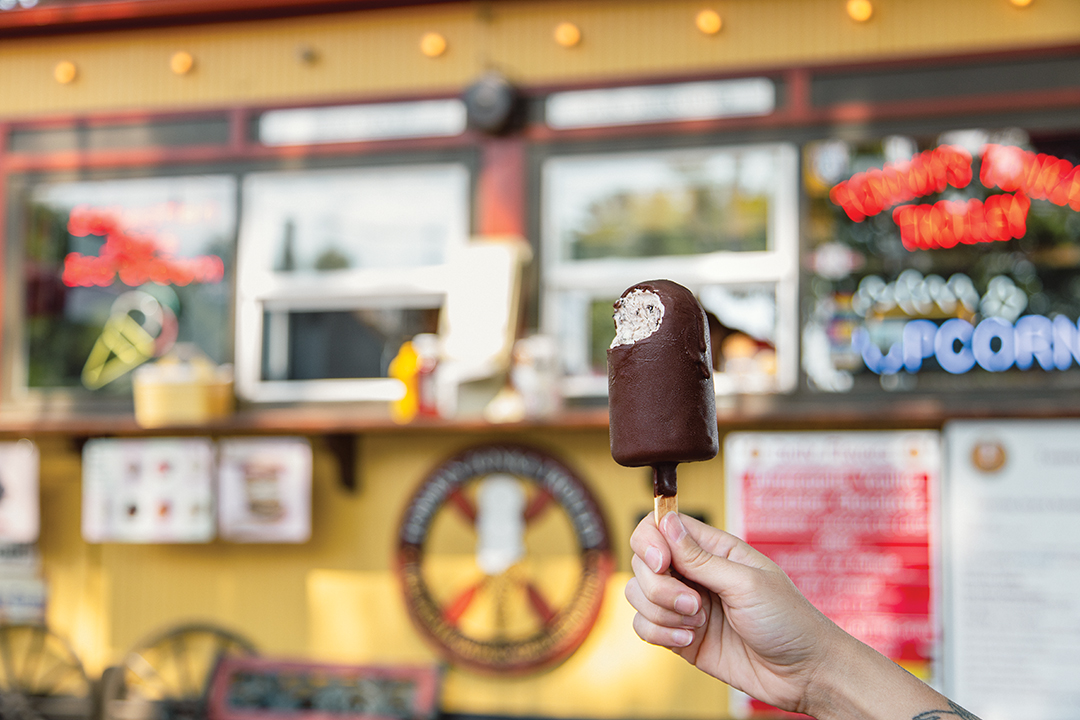 When a fudgy concoction serves as a sweet jacket over creamy ice cream, why not indulge?