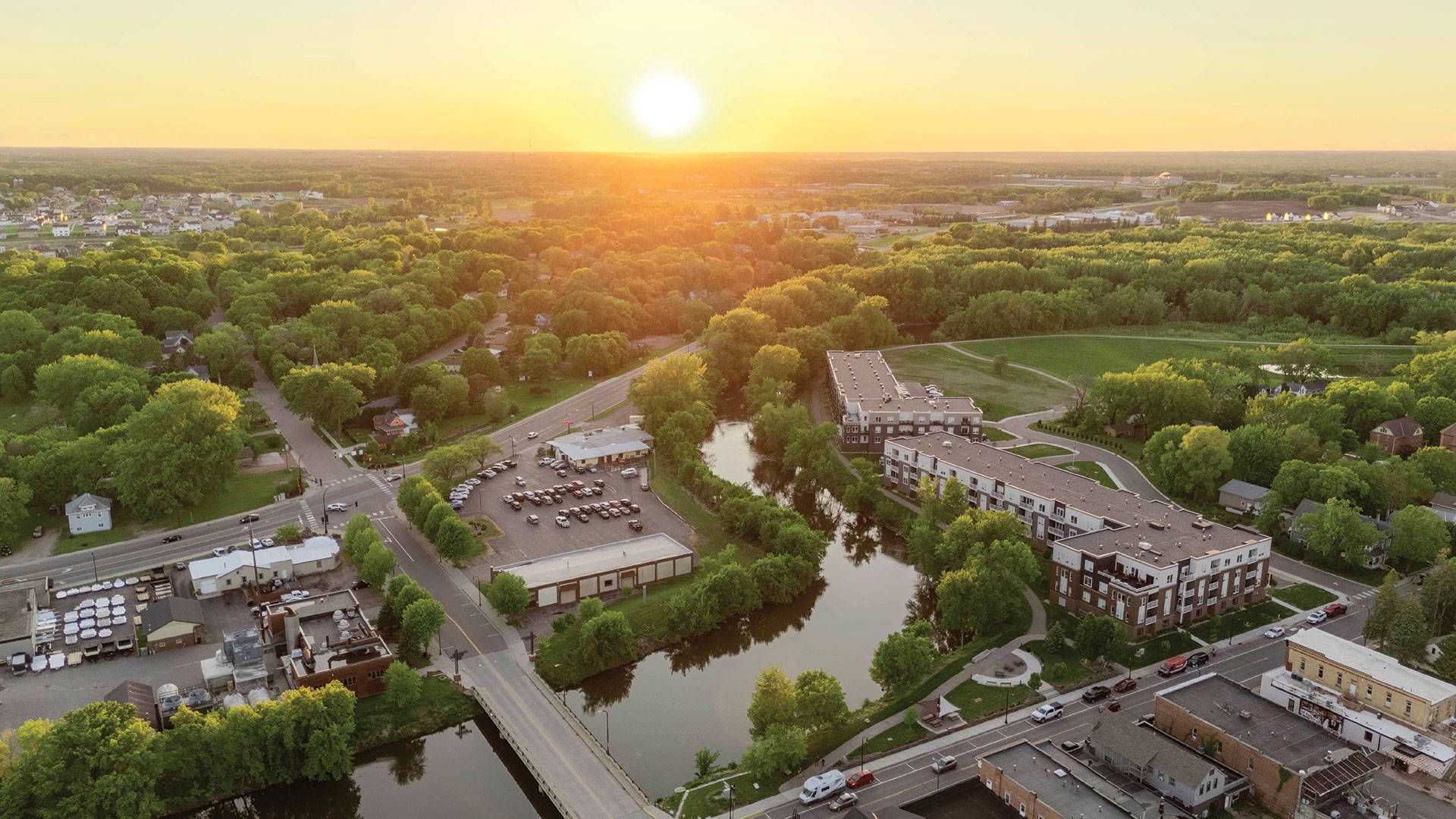 Drone shot of Delano
