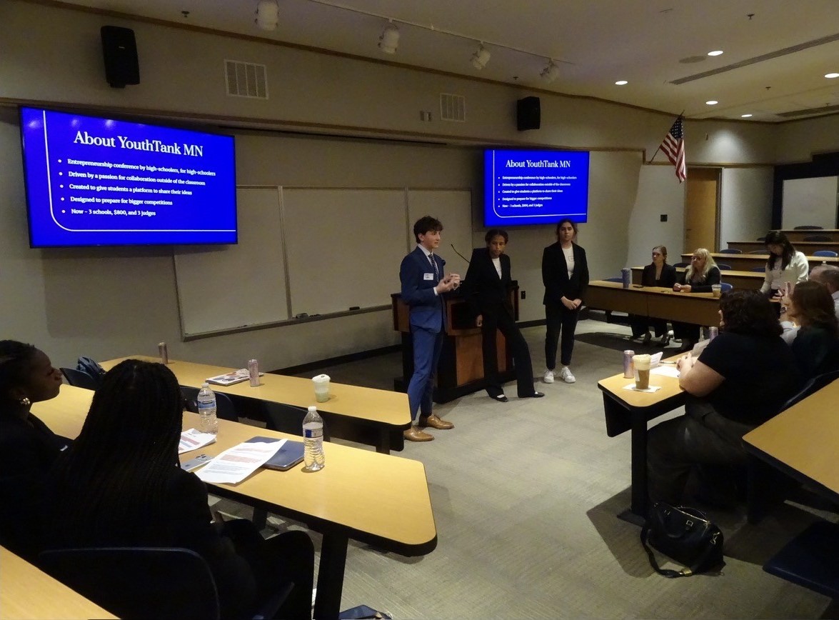 Five teams comprised of students from The Blake School, Minnetonka High School and Wayzata High School participated in YouthTankMN.